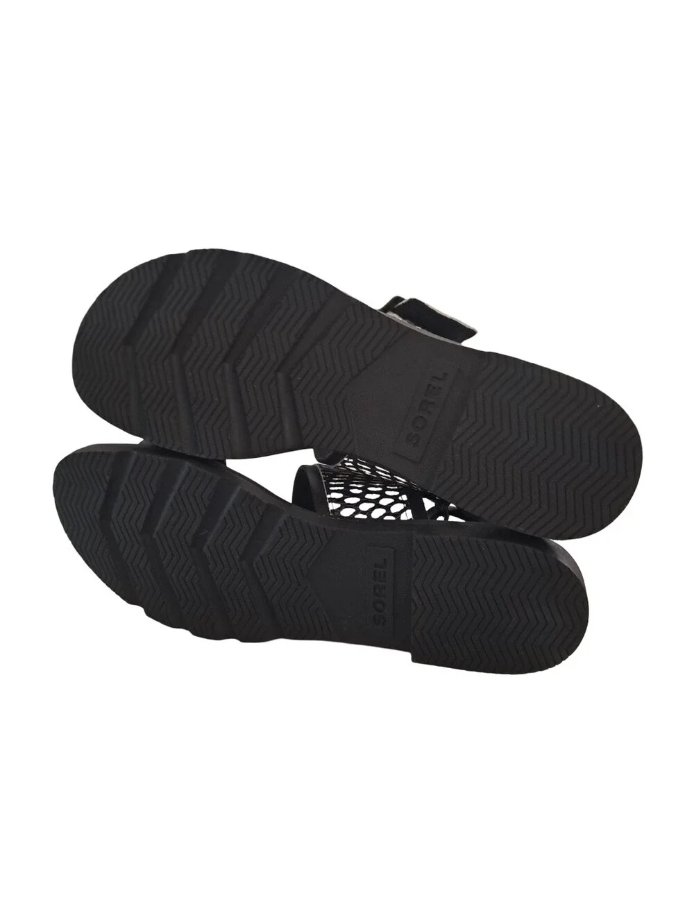 Sorel Ella III Leather Black Sandals Womens Size 6 New